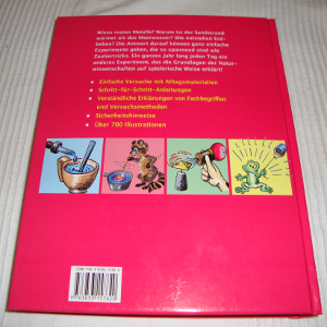 Buch: 365 einfache Experimente für Kinder (Rückseite)