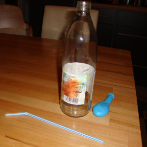 Experiment 24, Bild 1: Der Ballon in der Flasche, Material
